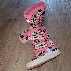 Hunter Kids Boots - Pink Mickey Design